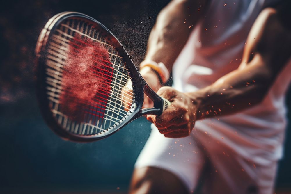 Tennis racket sports ball. AI generated Image by rawpixel.