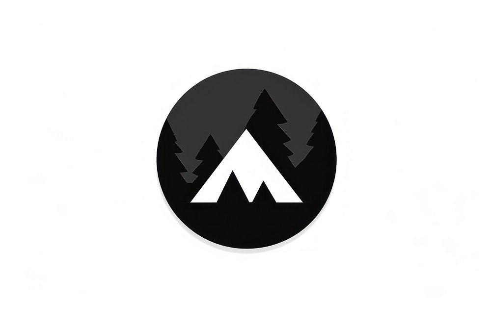 Camping symbol shape black. AI generated Image by rawpixel.