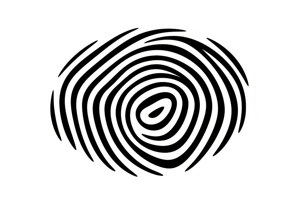 Fingerprint spiral shape black. AI generated Image by rawpixel.