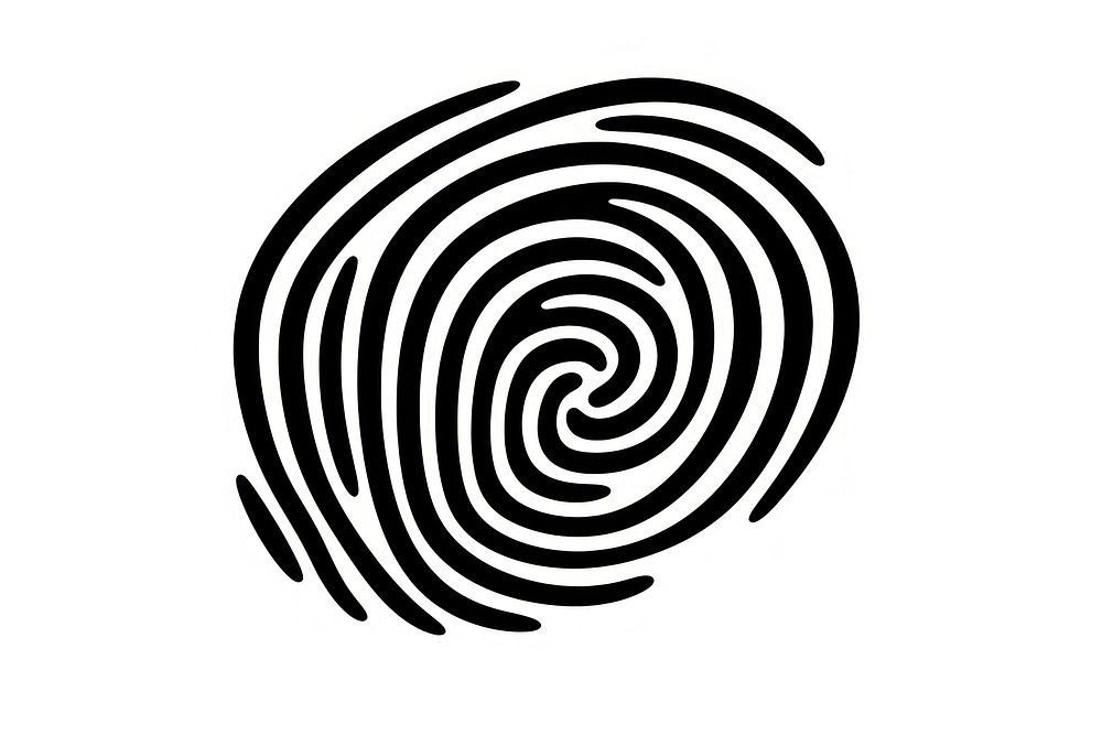Fingerprint spiral shape black. AI generated Image by rawpixel.