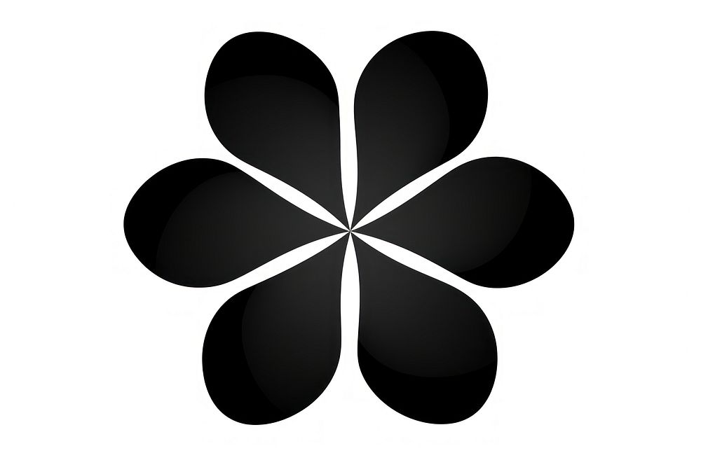 Flower symbol shape black. AI generated Image by rawpixel.