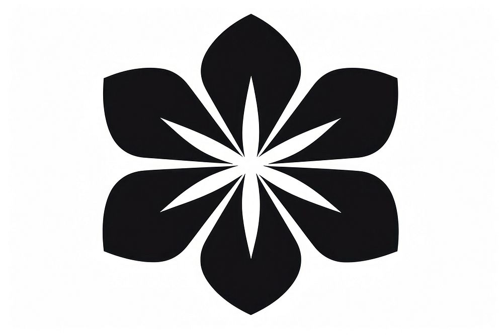 Flower symbol shape white. AI generated Image by rawpixel.