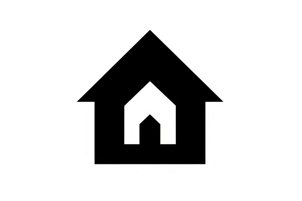 Home shape black white. AI generated Image by rawpixel.