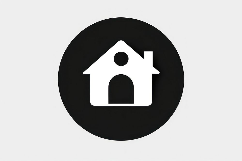 Home symbol shape black. AI generated Image by rawpixel.