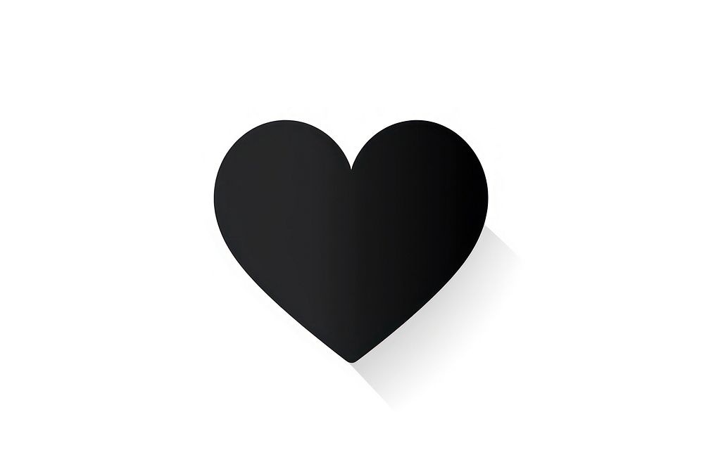 Heart symbol shape black. AI generated Image by rawpixel.