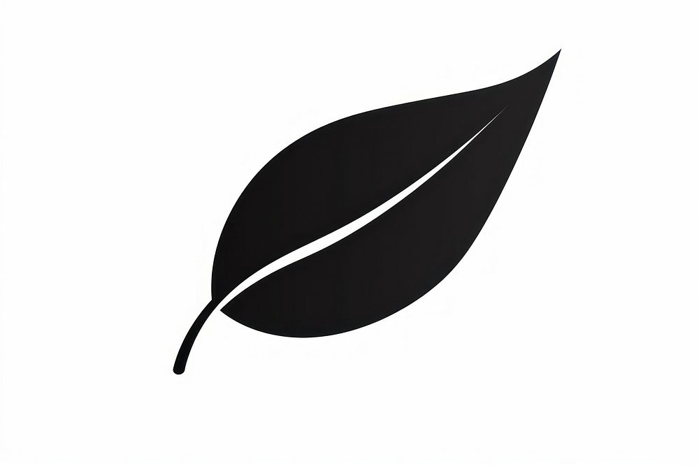 Leaf plant black white background. AI generated Image by rawpixel.