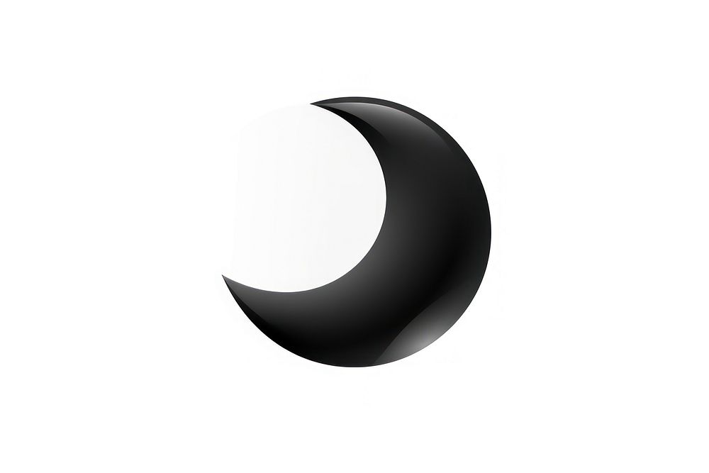 Moon shape black white background. AI generated Image by rawpixel.