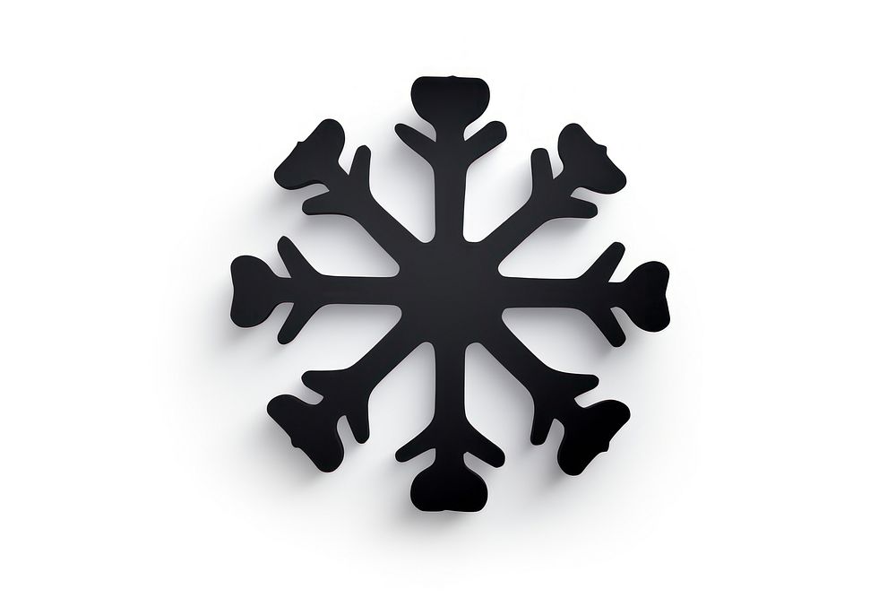 Snow snowflake shape black. AI generated Image by rawpixel.