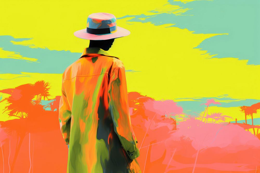 Off-white sky painting outdoors fashion. AI generated Image by rawpixel.
