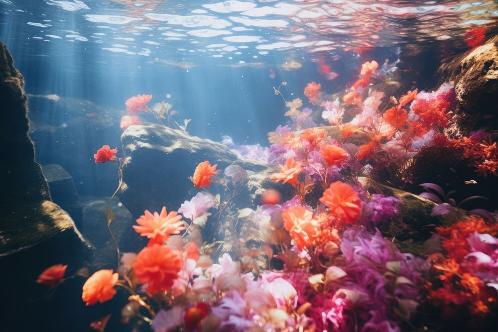 Water underwater aquarium outdoors. AI generated Image by rawpixel.