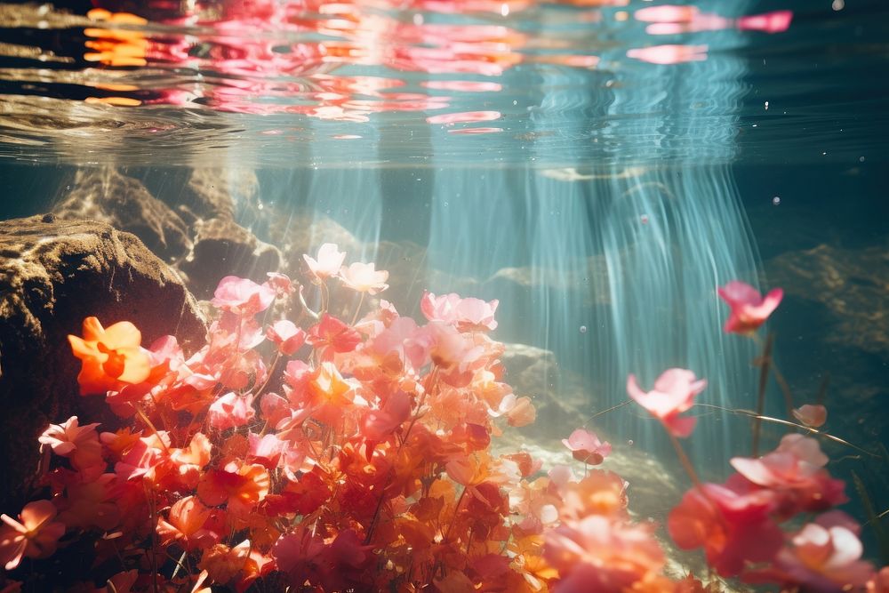 Water underwater landscape outdoors. AI generated Image by rawpixel.