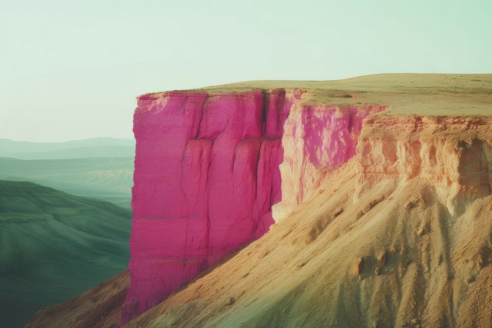 Desert cliff landscape outdoors plateau. AI generated Image by rawpixel.