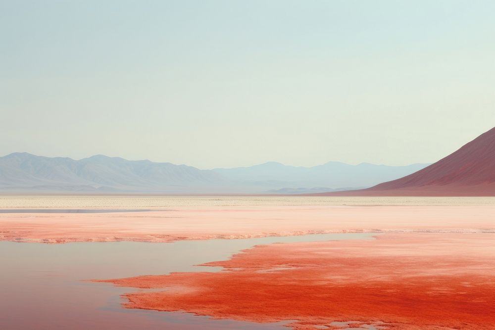 A minimal-large the namib desert landscape red tranquility. AI generated Image by rawpixel.
