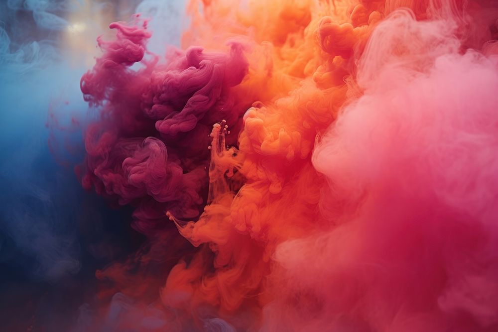 Smoke holi vibrant color backgrounds. AI generated Image by rawpixel.