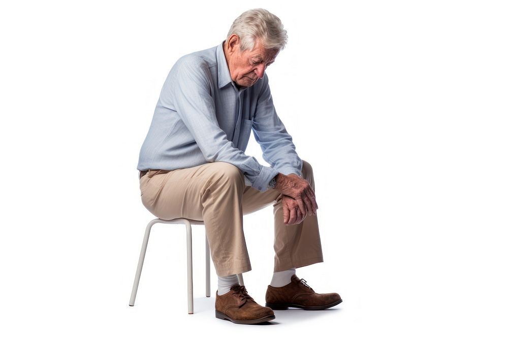 Old Man footwear sitting adult. AI generated Image by rawpixel.