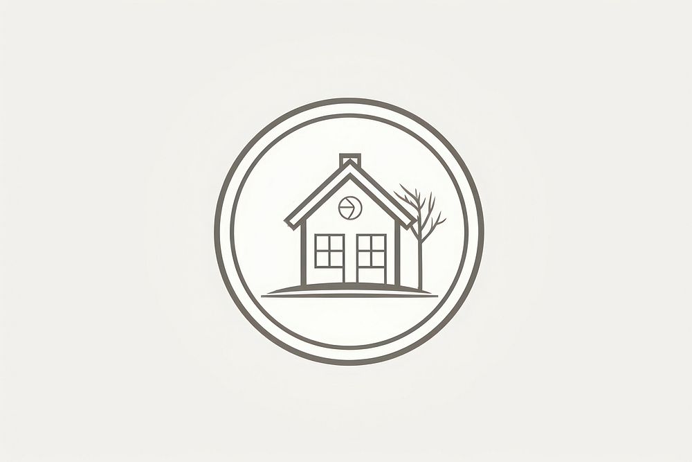A house logo circle architecture photography. AI generated Image by rawpixel.