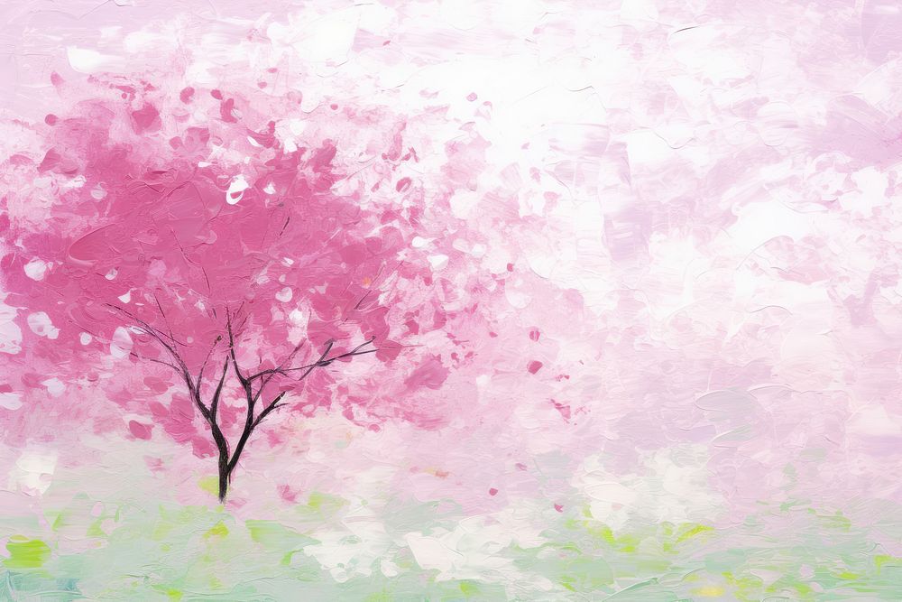 Spring background painting backgrounds blossom. AI generated Image by rawpixel.