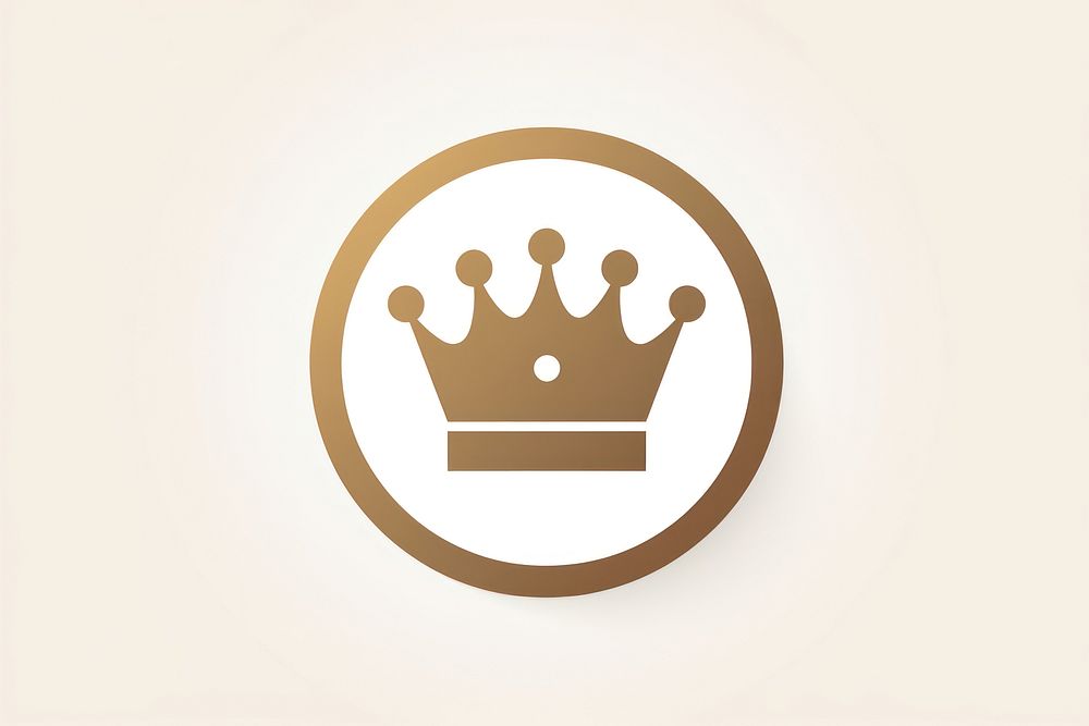 A modern royal logo circle crown accessories. AI generated Image by rawpixel.