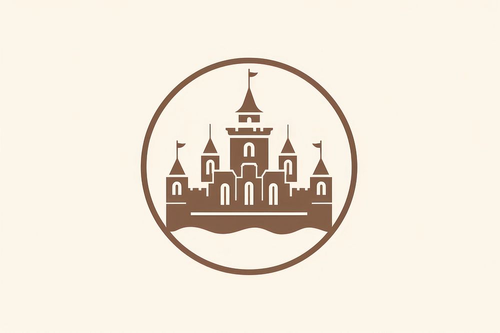 A modern royal logo with castle circle architecture calligraphy. AI generated Image by rawpixel.