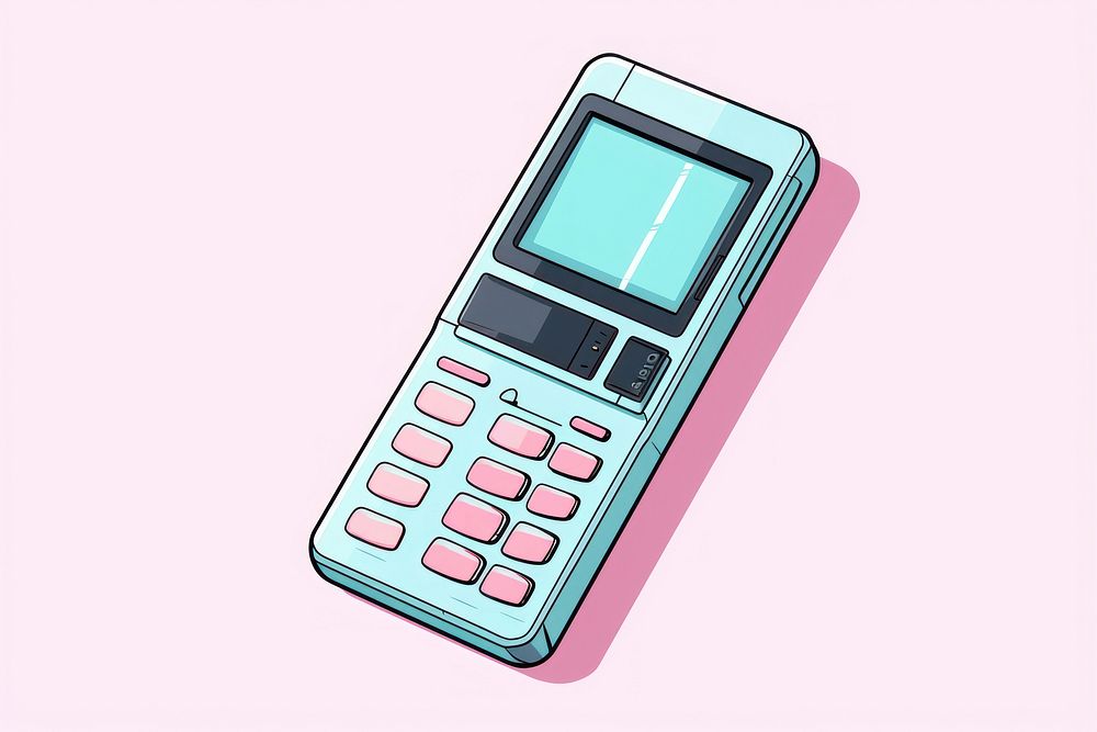 Calculator phone mobile phone electronics. AI generated Image by rawpixel.