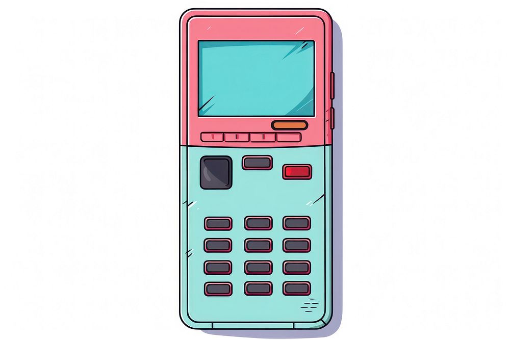 Calculator phone white background mobile phone. AI generated Image by rawpixel.