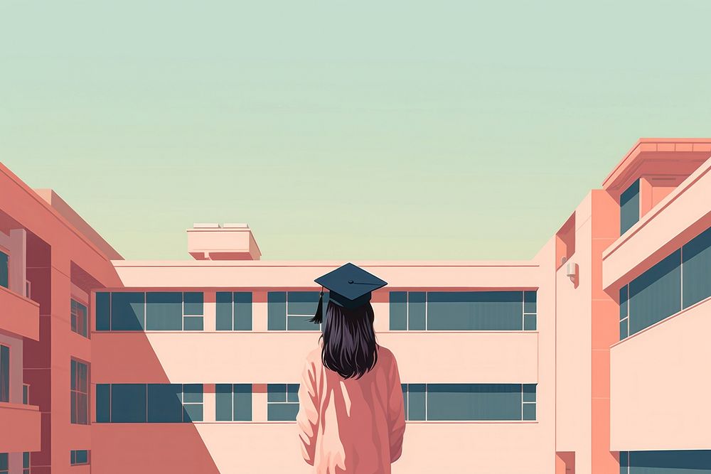 Graduation adult day architecture. AI generated Image by rawpixel.