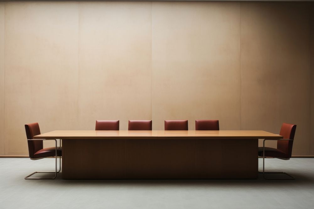 A conference hall furniture table chair. AI generated Image by rawpixel.