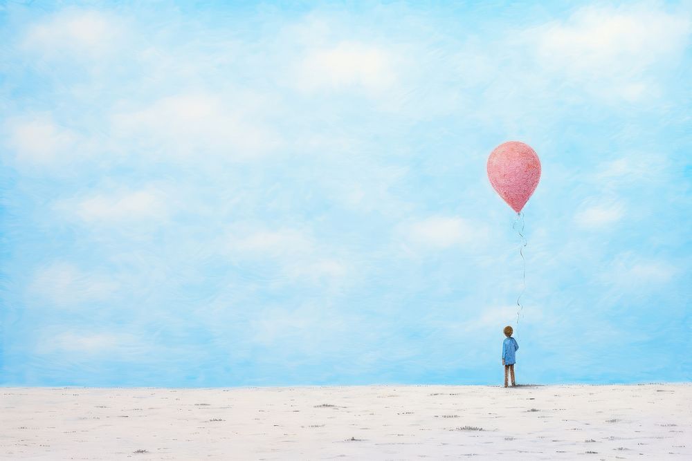 A blue sky outdoors balloon nature. AI generated Image by rawpixel.