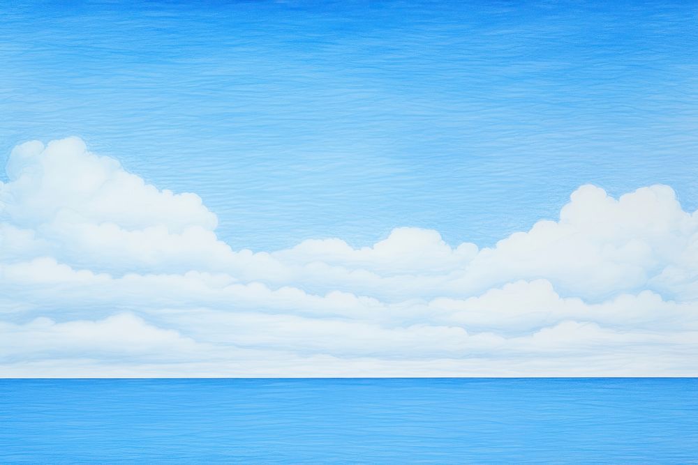 A blue sky backgrounds outdoors painting. AI generated Image by rawpixel.