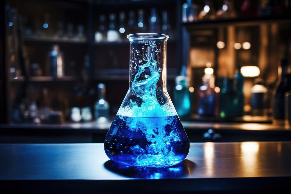 Beaker science glass drink. AI generated Image by rawpixel.