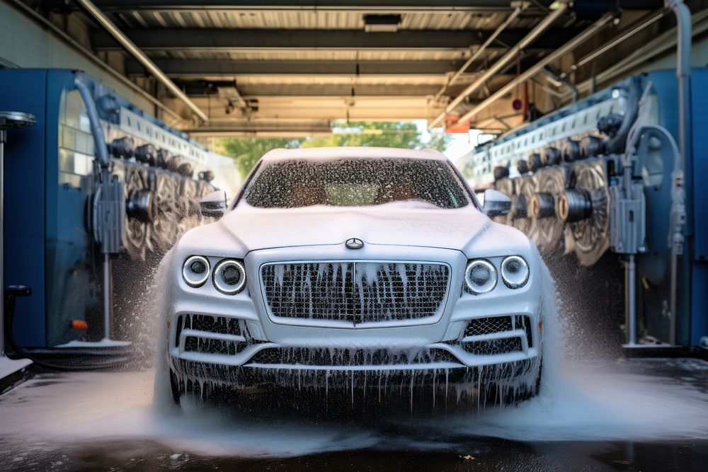 Car wash automobile vehicle transportation. AI generated Image by rawpixel.