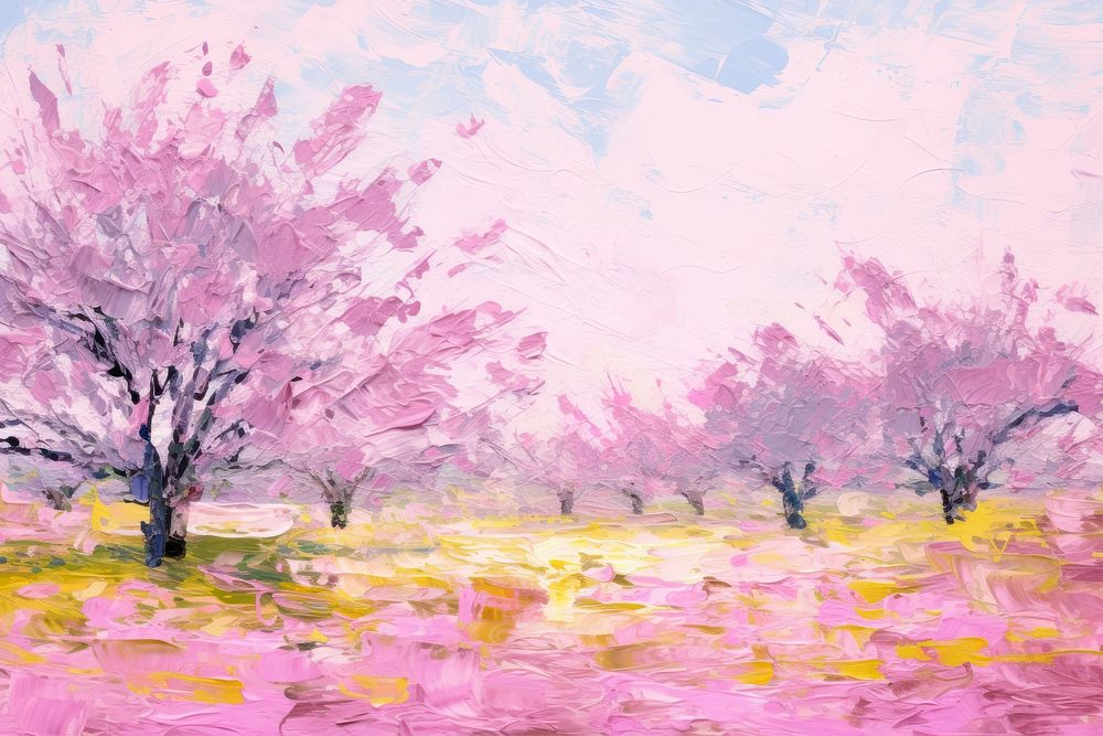 Spring backgroubd painting backgrounds outdoors. AI generated Image by rawpixel.