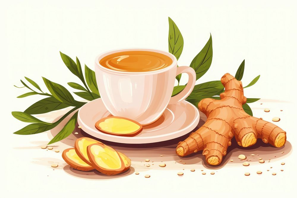 Hot ginger tea food coffee drink. AI generated Image by rawpixel.