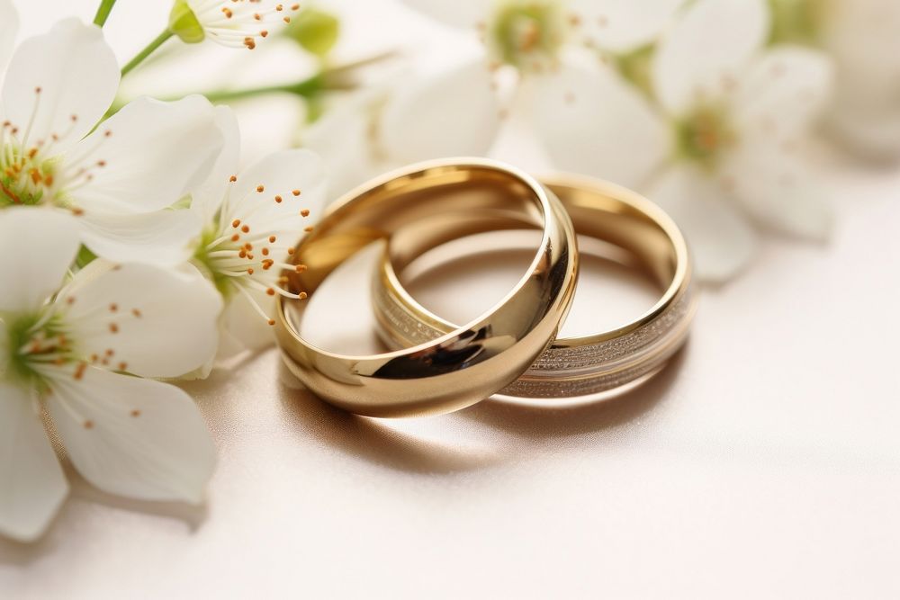 Two gold wedding rings jewelry | Premium Photo - rawpixel