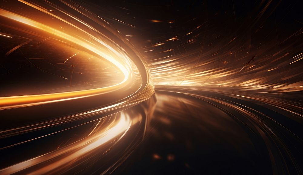 An abstract tunnel with light reflecting out of it night pattern road. AI generated Image by rawpixel.