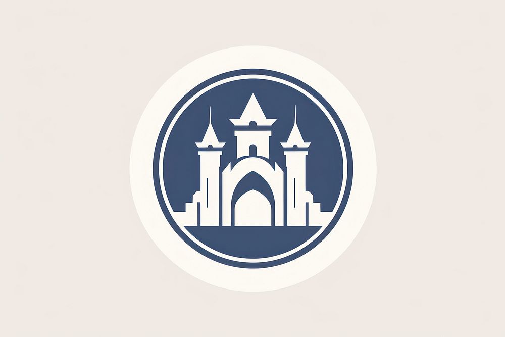 Castle Logo logo circle sign. AI generated Image by rawpixel.