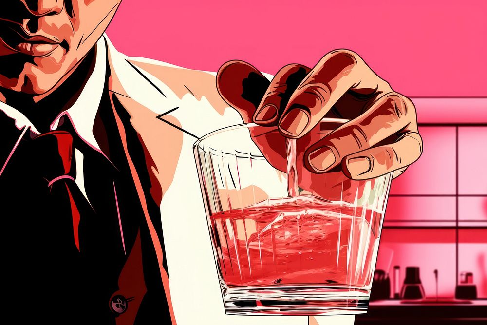 A bartender making a cocktail glass adult refreshment. AI generated Image by rawpixel.