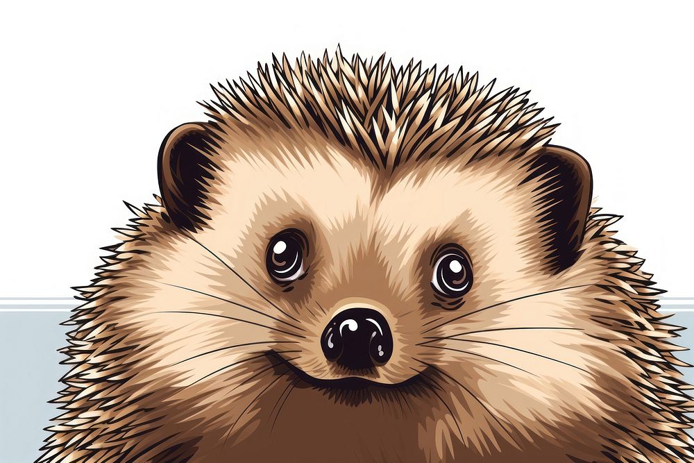 A cute hedgehog animal mammal erinaceidae. AI generated Image by rawpixel.