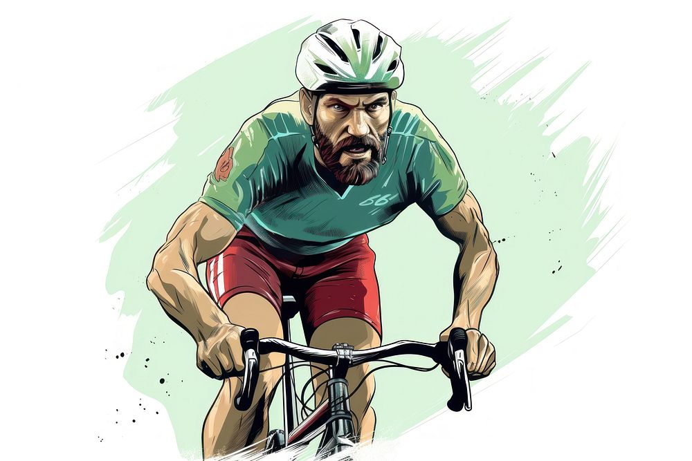 A cycling man bicycle vehicle sports. AI generated Image by rawpixel.