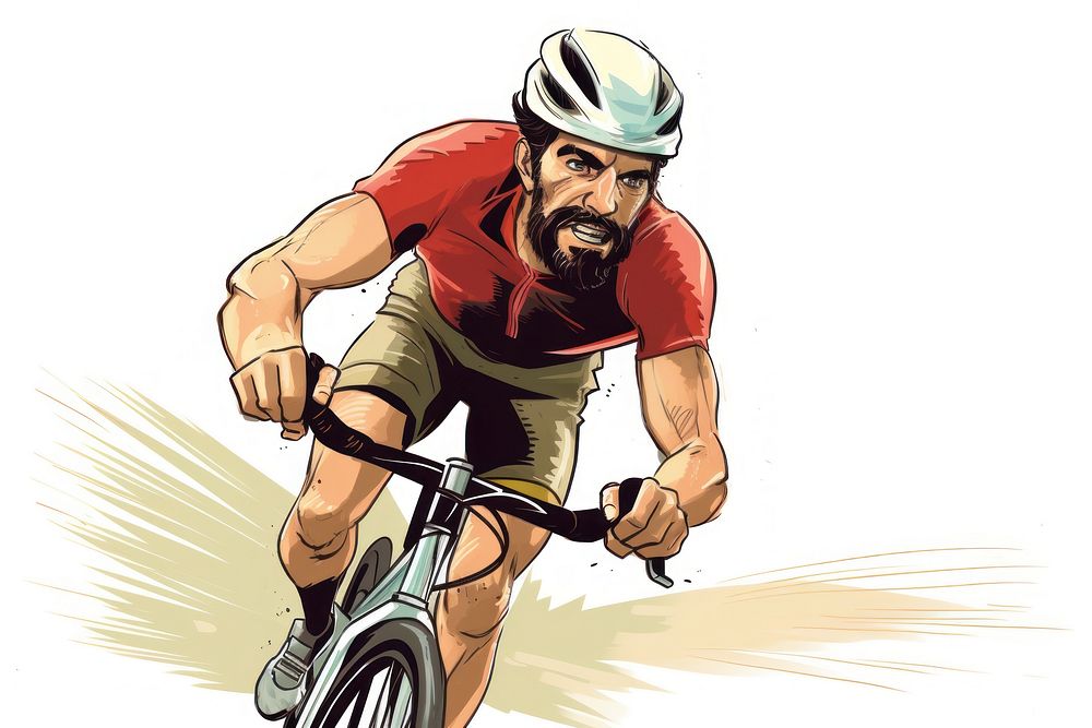 A cycling man bicycle vehicle sports. AI generated Image by rawpixel.