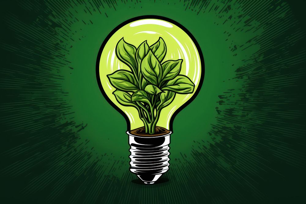 A sprout growing on green globe in a light bulb lightbulb environmentalist electricity. AI generated Image by rawpixel.
