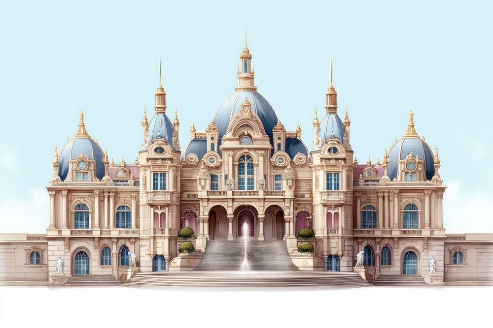 Architecture building mansion palace. AI generated Image by rawpixel.