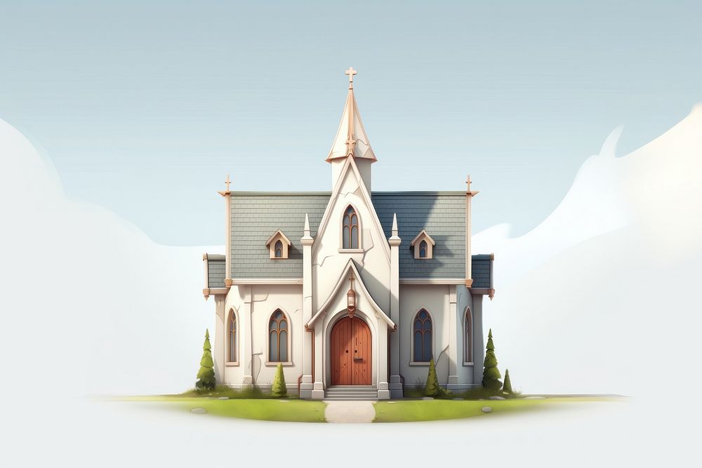 Church architecture building tower. AI generated Image by rawpixel.