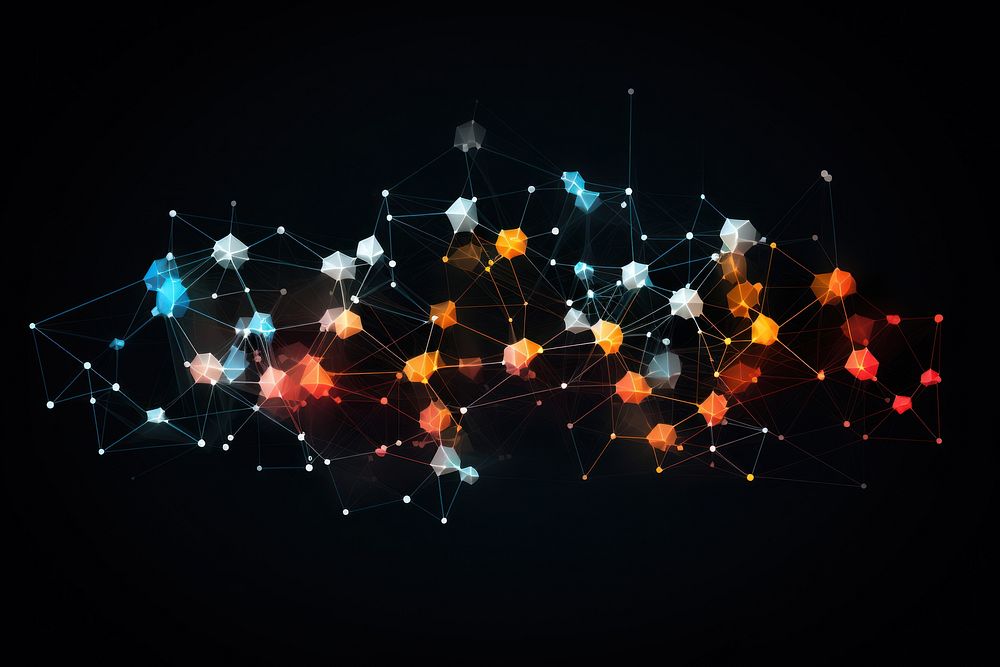 Network backgrounds light night. AI generated Image by rawpixel.