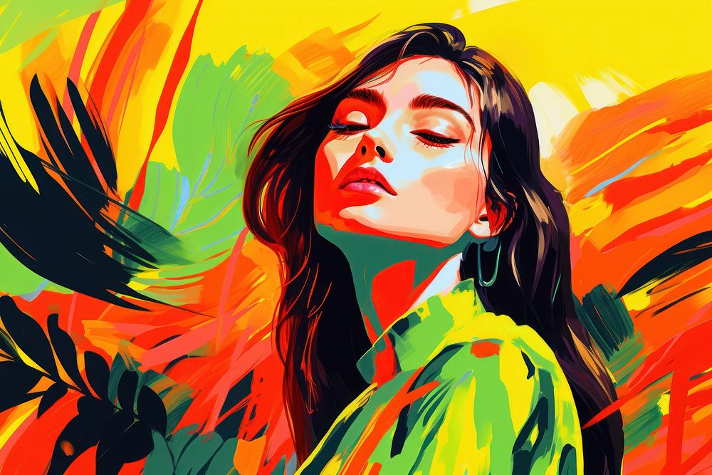 Fashion drawing style painting fashion sketch. AI generated Image by rawpixel.