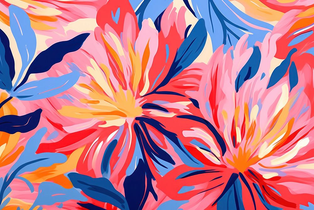 Floral pattern painting art floral pattern. AI generated Image by rawpixel.