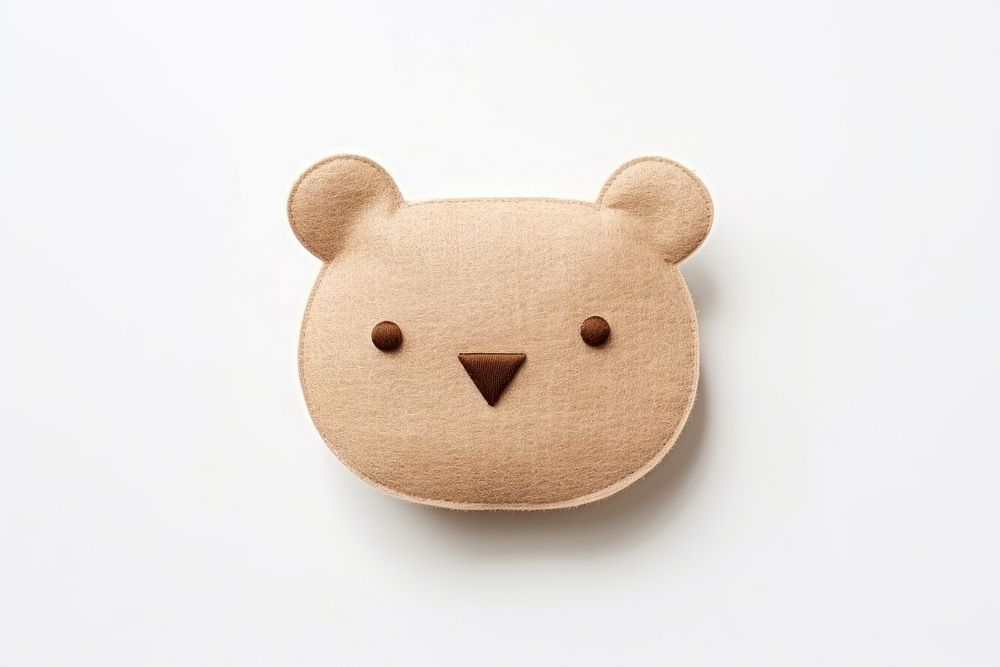 A bear cute toy white background. AI generated Image by rawpixel.