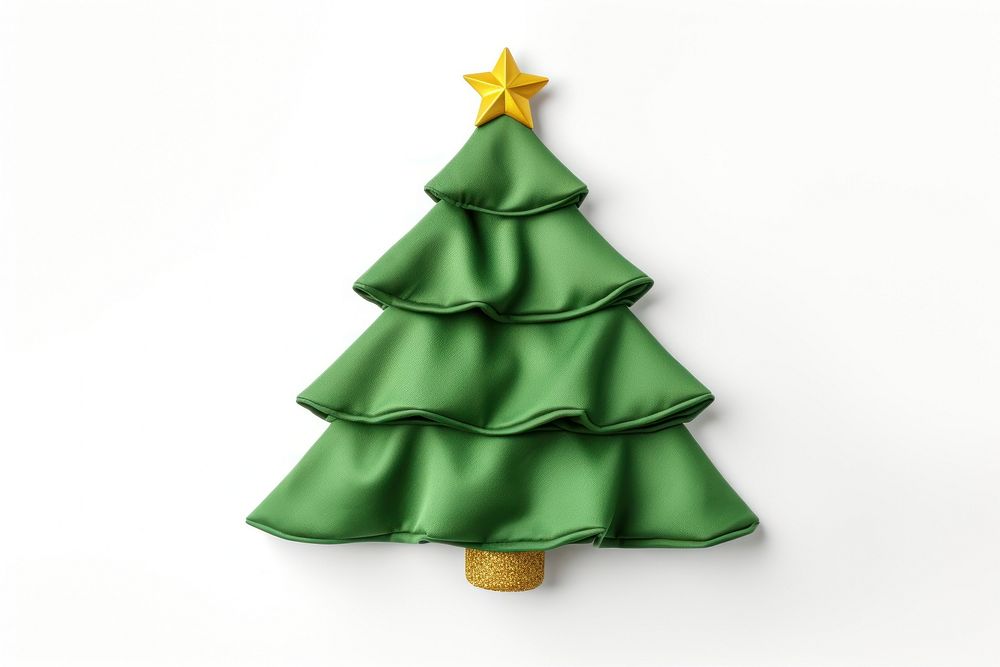 A christmas tree green white background representation. AI generated Image by rawpixel.