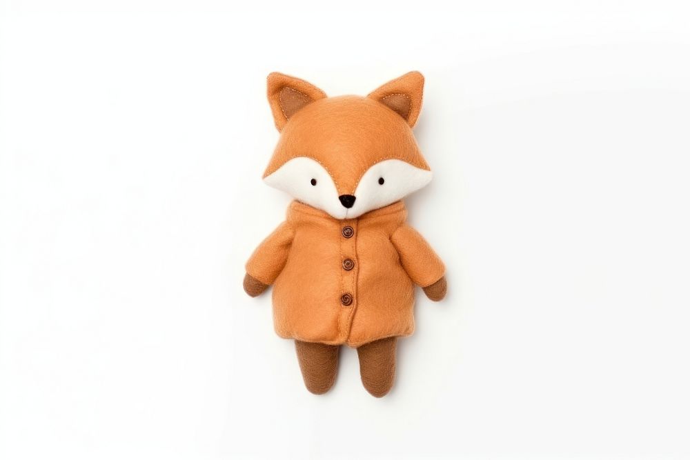 Full body of fox plush cute toy. AI generated Image by rawpixel.