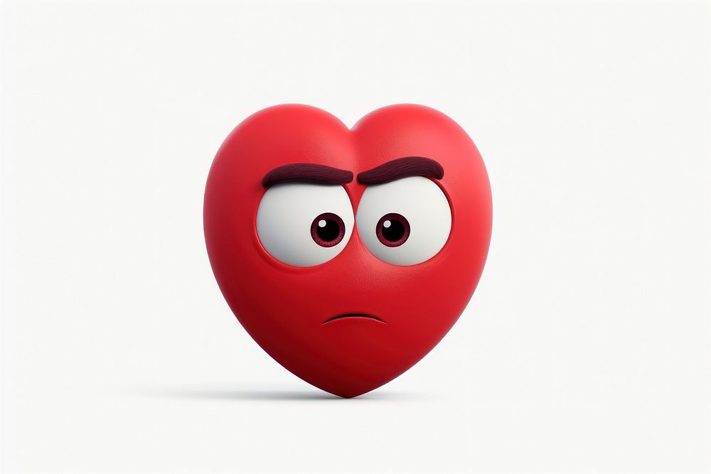 Heart cartoon face anthropomorphic. AI generated Image by rawpixel.